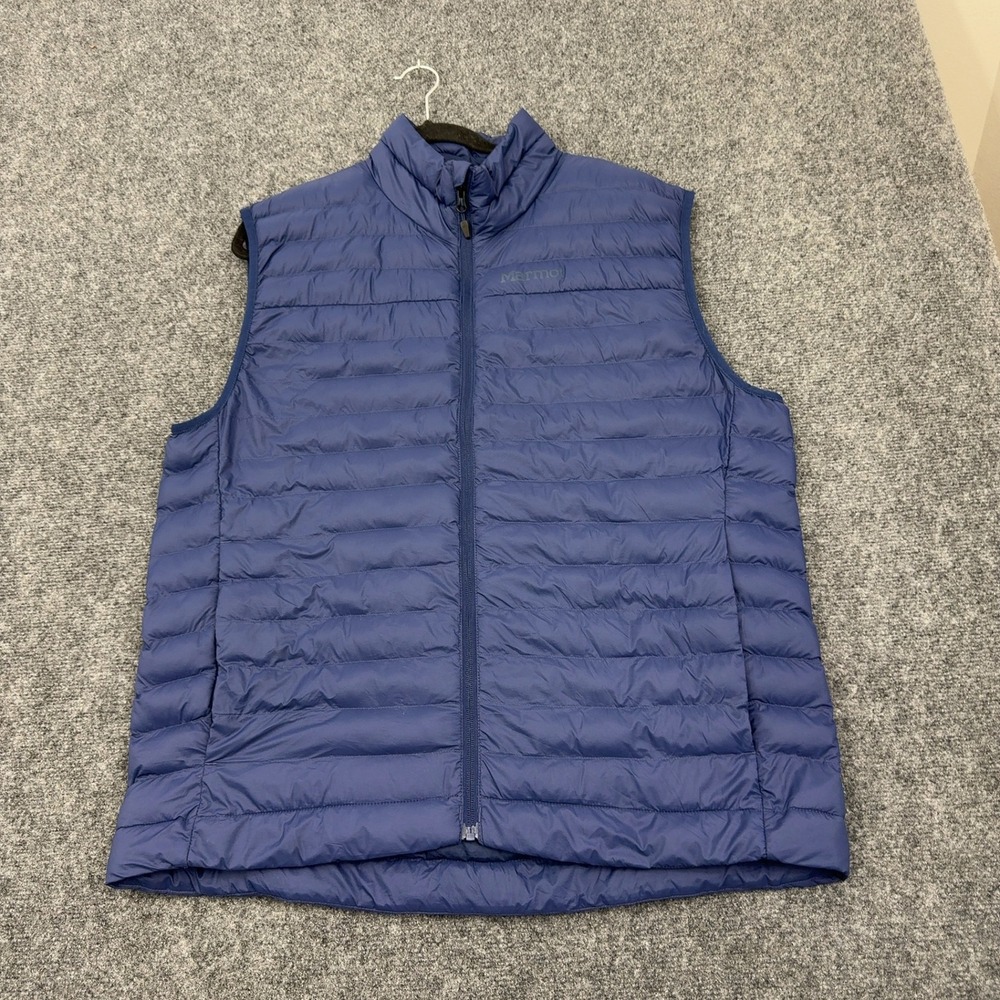 Marmot Puffer Vest Mens XL Blue Nylon 3M Thinsulate Moderna Corporate Gorpcore